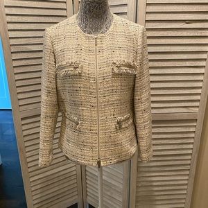 Lafayette 148 Cream and Blue Jacket